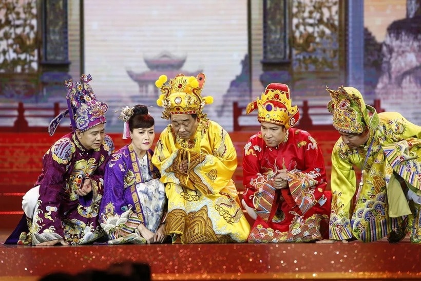 Gặp nhau cuối năm có sự trở lại của dàn nghệ sĩ quen. Ảnh: VTV