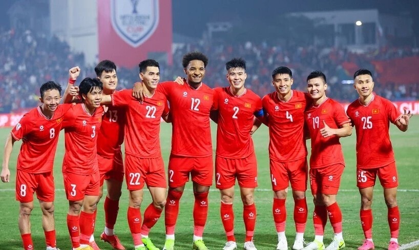 Đội tuyển Việt Nam đá giao hữu với Campuchia sau chức vô địch AFF Cup. Ảnh: VietnamPlus