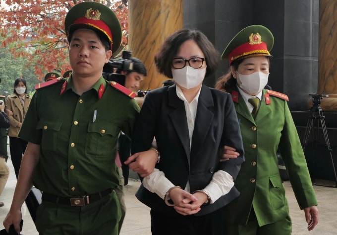 Bị cáo Trịnh Thị Minh Huế. Ảnh: Ngọc Thành