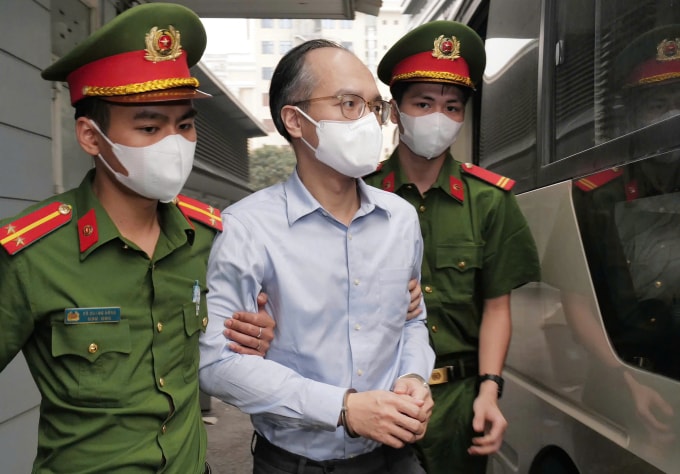 Bị cáo Trần Thế Anh, cựu phó tổng giám đốc Tập đoàn FLC. Ảnh: Ngọc Thành