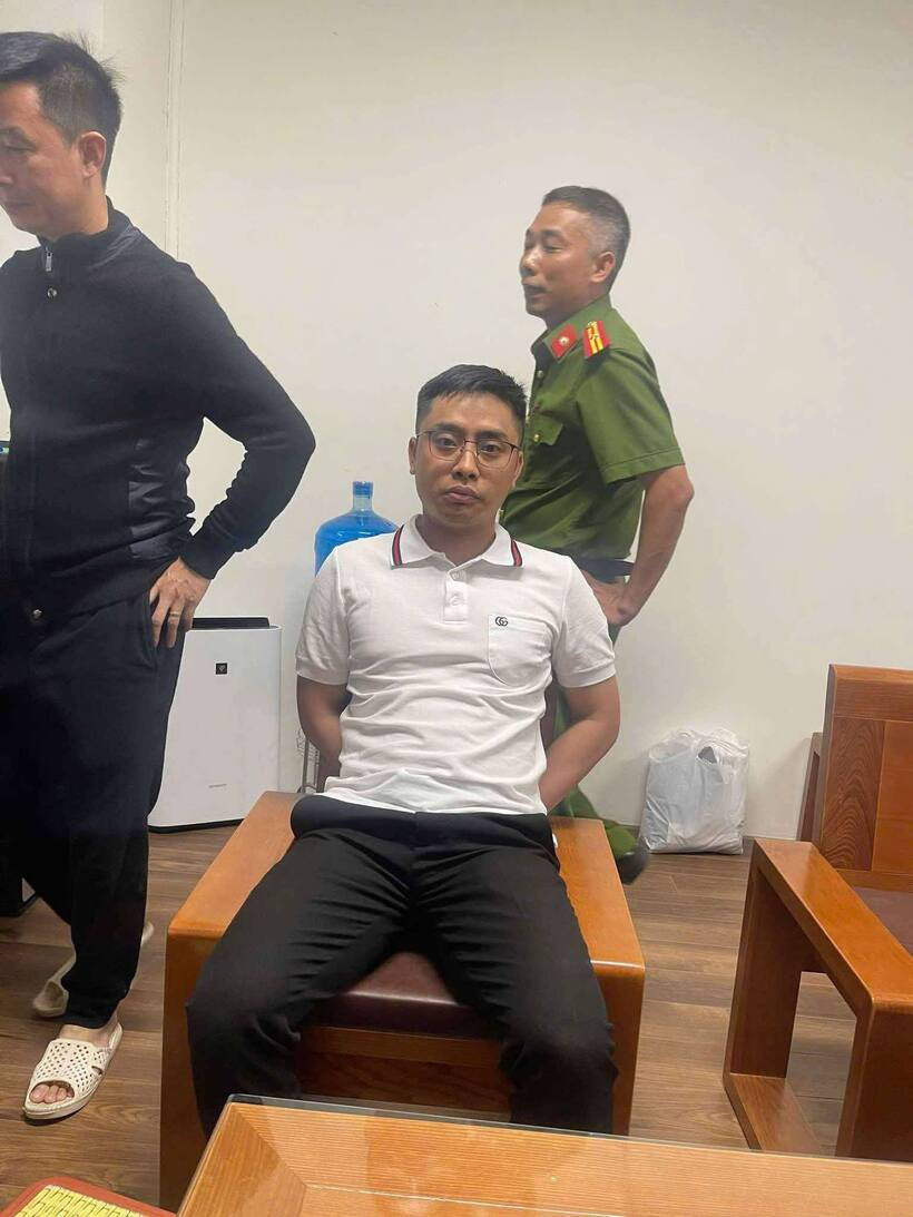 Đối tượng Khánh bị bắt giữ sau nhiều giờ lẩn trốn