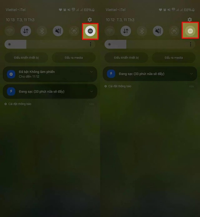 Tiến hành tắt chế độ 
