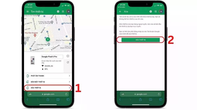 Đăng nhập bằng tài khoản Google.