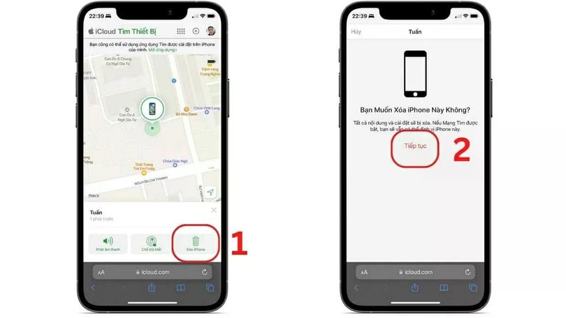 Chọn thiết bị iPhone cần mở khóa.