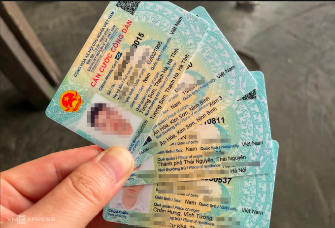 Thẻ căn cước công dân gắn chíp. Ảnh: Phạm Dự