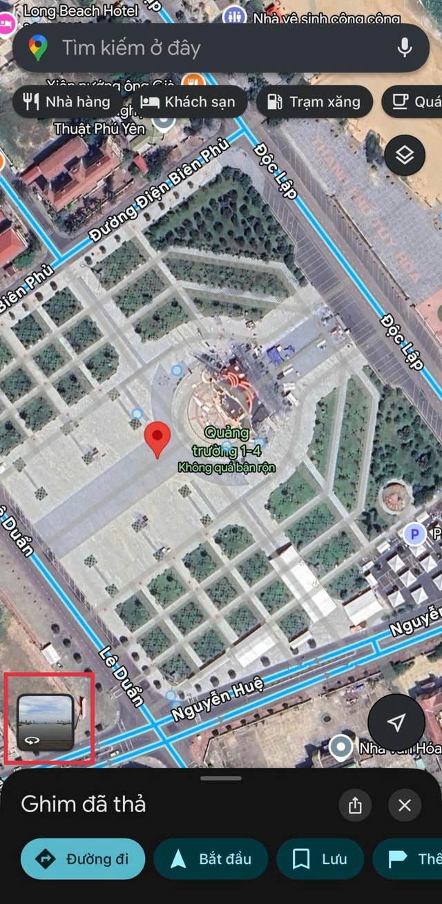 Phần hình ảnh 360 độ ở góc trái, phía dưới màn hình - Ảnh: CHỤP MÀN HÌNH