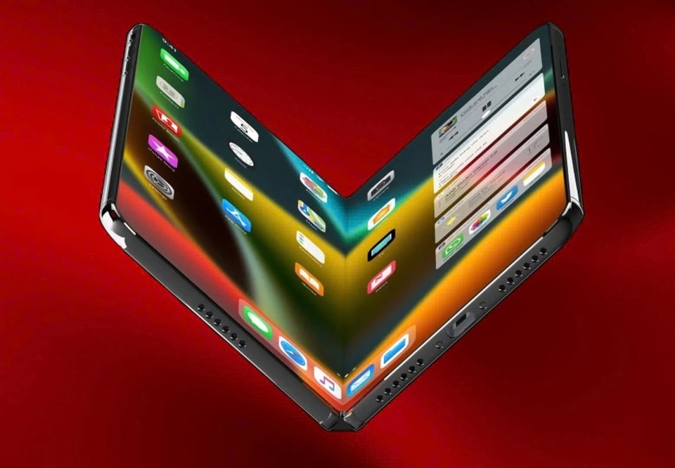 iPhone gập sở hữu màn hình với kích thước 7,8 inch. Ảnh: 9to5Mac.