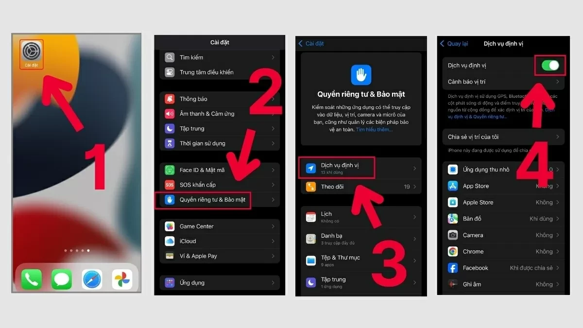 Cách bật định vị trên iPhone để Google Map hoạt động chuẩn xác hơn.
