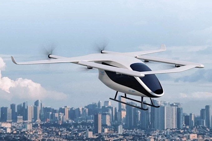 Mô hình một mẫu thiết bị bay không người lái do CT Group phát triển. Ảnh: CT Group