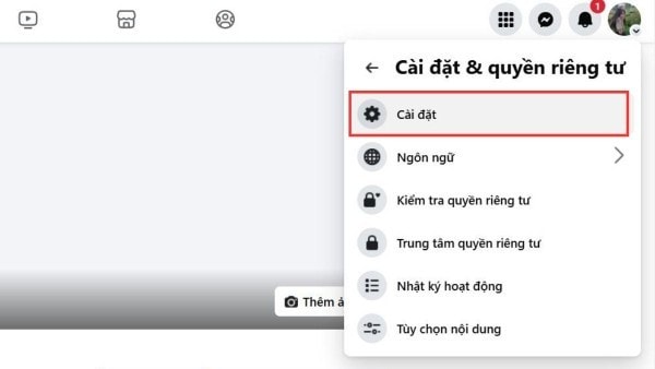 Chọn Cài đặt Chọn Cài đặt