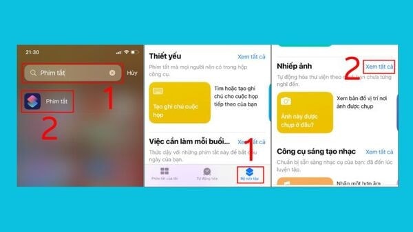 Vào bộ sưu tập để thực hiện ghép ảnh