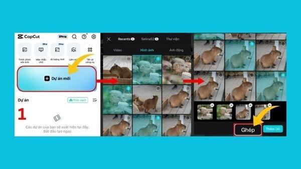 Tạo một dự án mới để sáng tạo theo sở thích