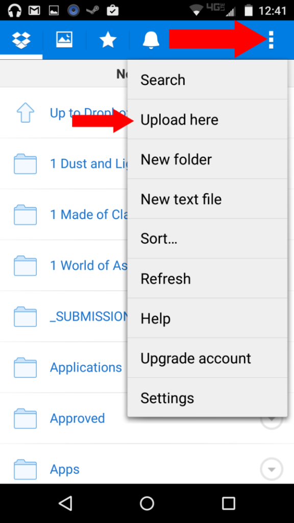 Chọn biểu tượng ba chấm trên màn hình