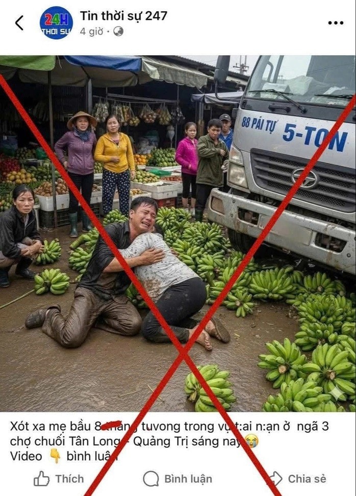 Hình ảnh do AI tạo dựng, nhiều trang mạng xã hội chia sẻ khiến nhiều người lầm tưởng 1-5775.jpg