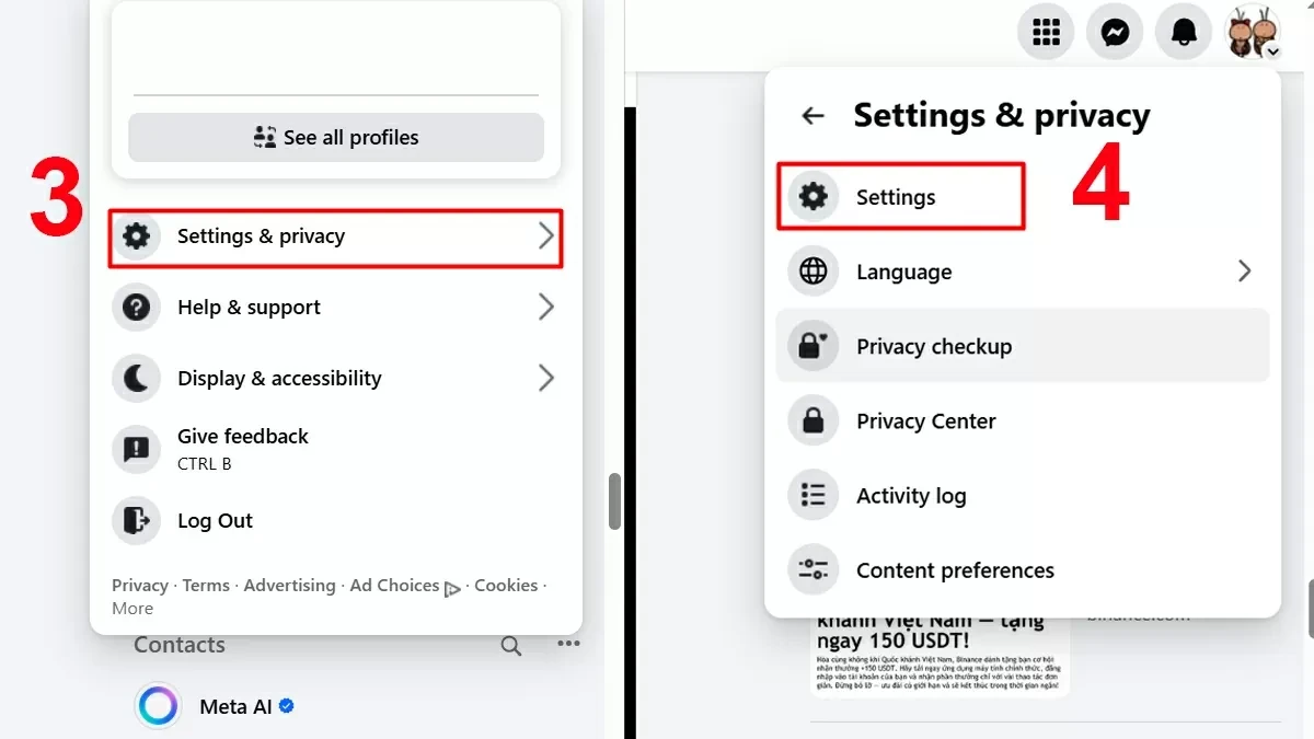 Vào phần Cài đặt.