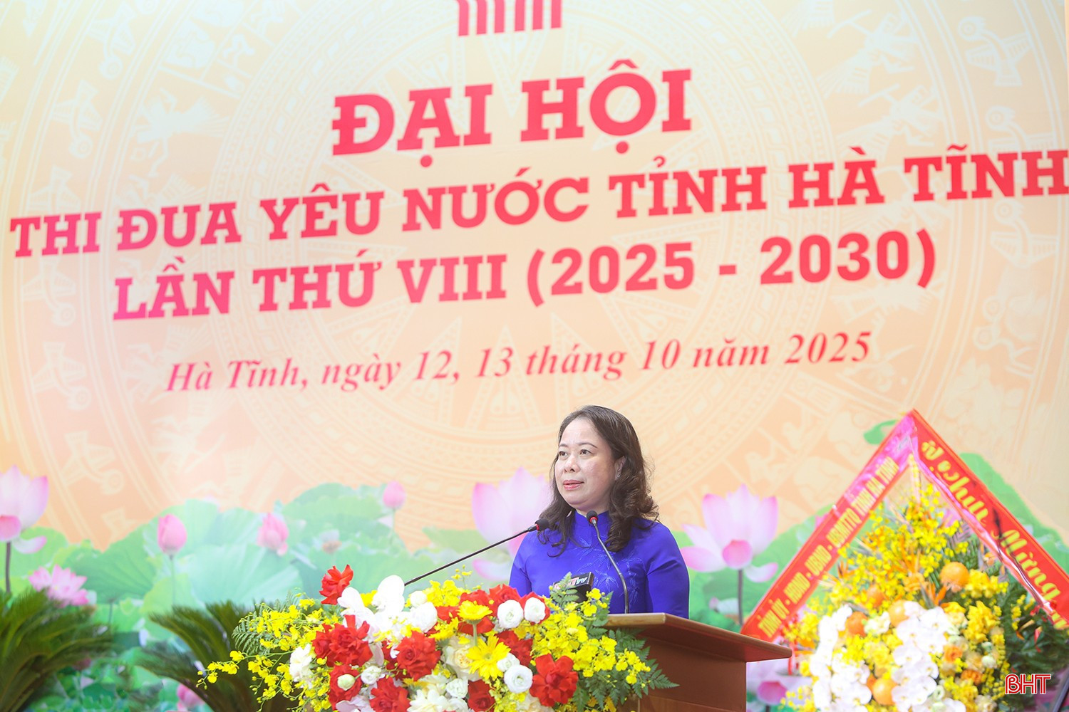 Đồng chí Võ Thị Ánh Xuân phát biểu tại đại hội. bqbht_br_pho-chu-tich-nuoc.jpg