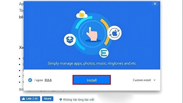 Tải và cài đặt phần mềm 3uTools trên máy tính rồi kết nối iPhone với máy tính