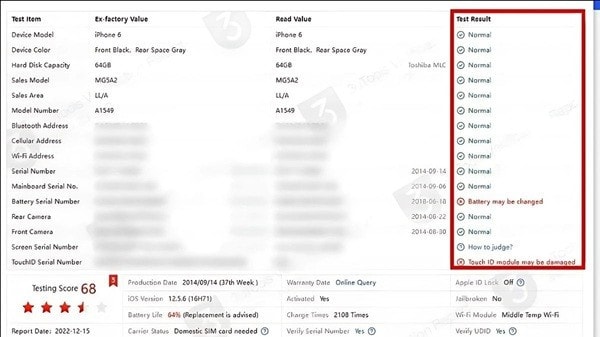Nếu xuất hiện dấu X màu đỏ, pin đã bị thay thế hoặc gặp lỗi