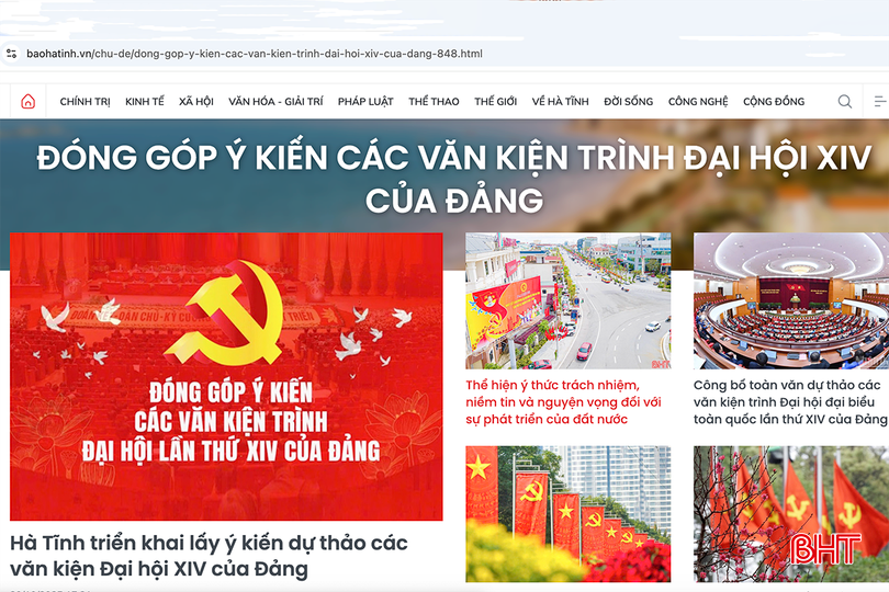 Báo Hà Tĩnh đã kịp thời đăng tải toàn văn các dự thảo báo cáo trên các nền tảng để người dân dễ dàng tiếp cận. bqbht_br_anh-man-hinh-2025-10-21-luc-200550.png