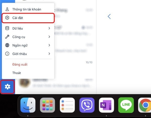 Nhấn chọn Cài đặt