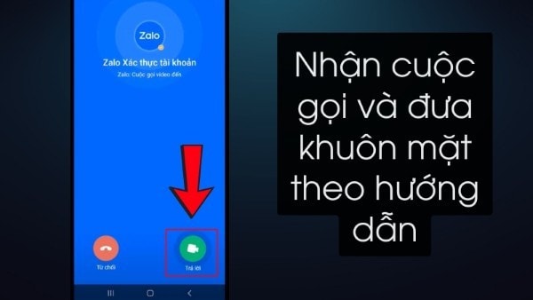 Zalo thực hiện cuộc gọi xác thực tự động