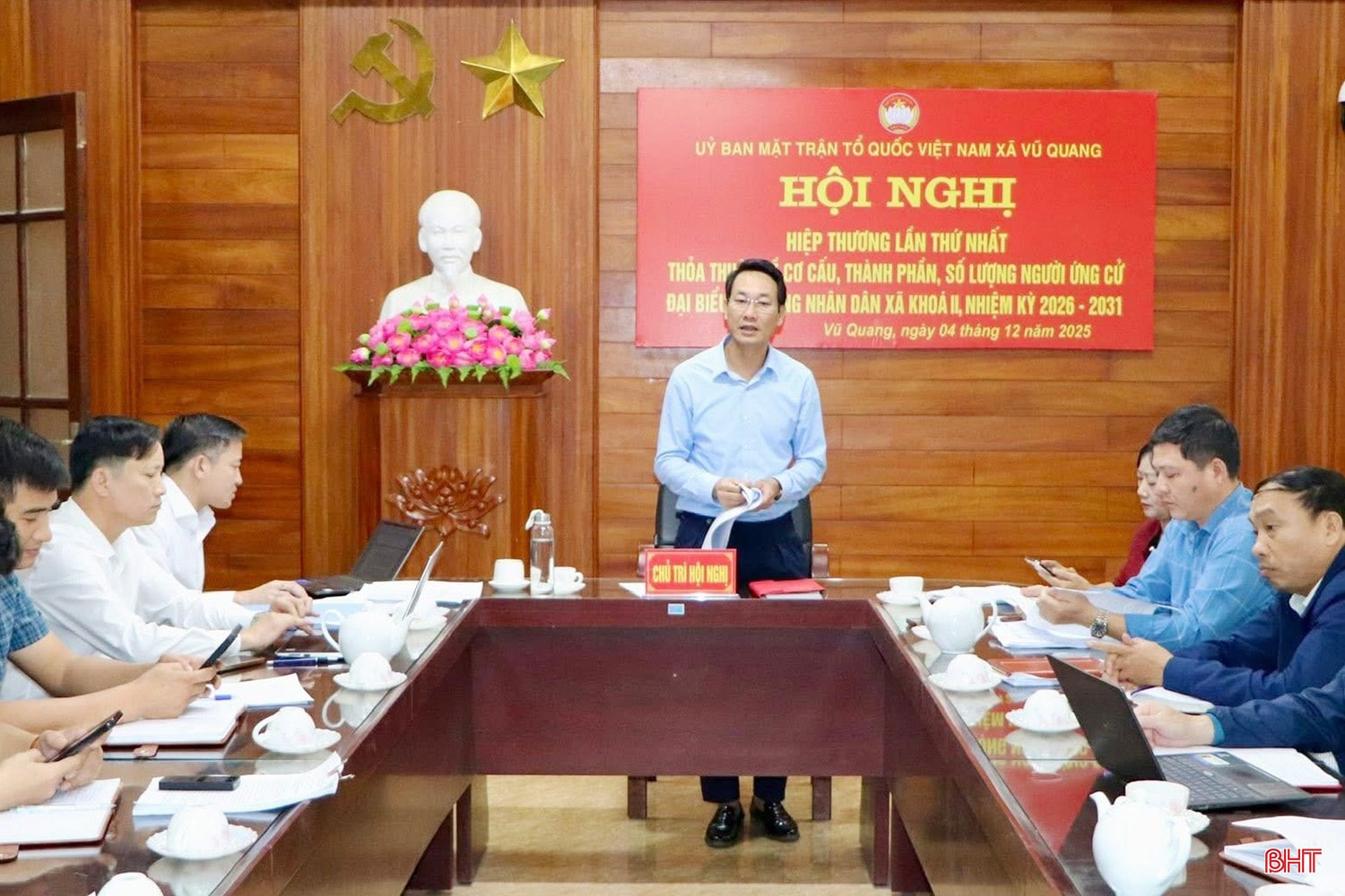 Số lượng đại biểu HĐND xã Vũ Quang khóa II, nhiệm kỳ 2026-2031 là 17 đại biểu, người được giới thiệu ứng cử dự kiến là 35. bqbht_br_img-8171-copy-8142.jpg