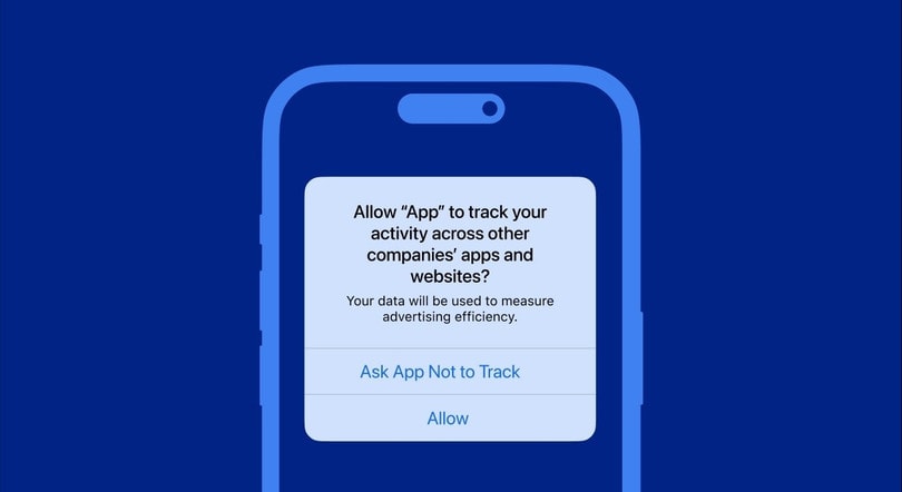 Thông báo xin cấp quyền theo dõi người dùng trên iOS. Ảnh: Adapty.