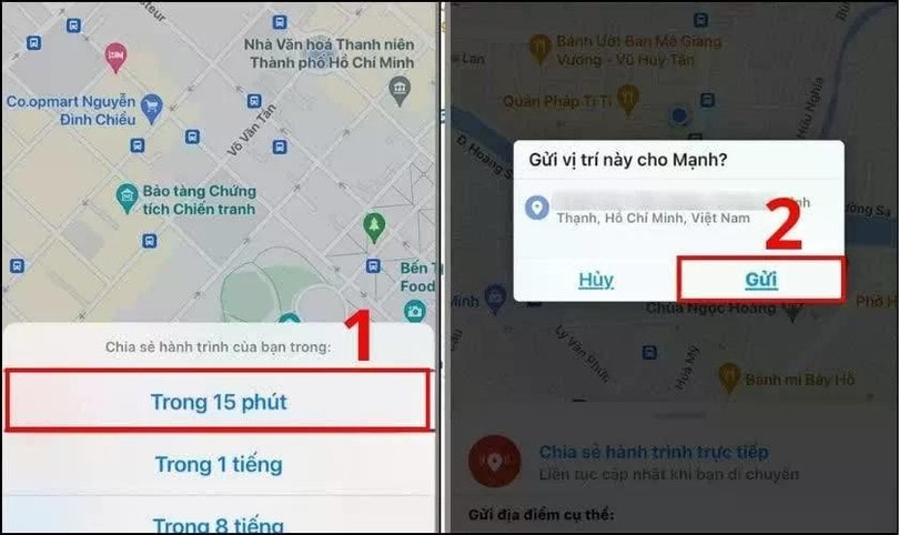 Zalo sẽ hiện thông báo yêu cầu xác nhận chia sẻ.