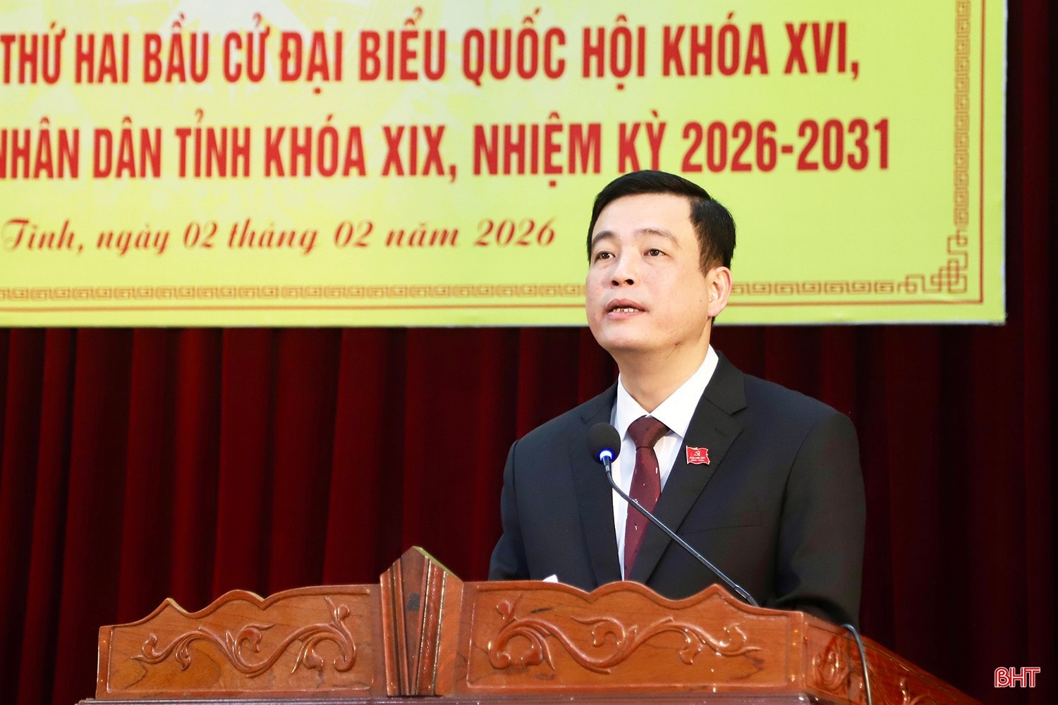 Phát biểu khai mạc hội nghị, Chủ tịch Uỷ ban MTTQ Việt Nam tỉnh Nguyễn Thành Đồng đề nghị đại biểu tập trung phát huy dân chủ, trí tuệ, tích cực tham gia thảo luận có trách nhiệm để đi đến thống nhất cao về danh sách sơ bộ những người ứng cử ĐBQH khóa XVI, nhiệm kỳ 2026-2031. bqbht_br_img-7071.jpg