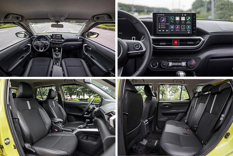 Khoang lái hiện đại với màn hình digital và màn hình giải trí đặt nổi