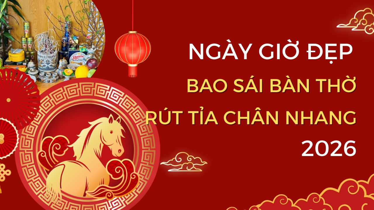 Ngày giờ bao sái bàn thờ, rút tỉa chân nhang để cả năm 2026 may mắn