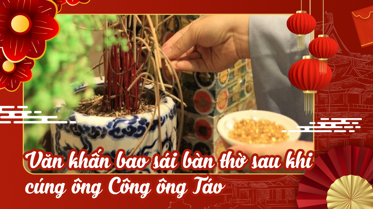 Văn khấn bao sái bàn thờ