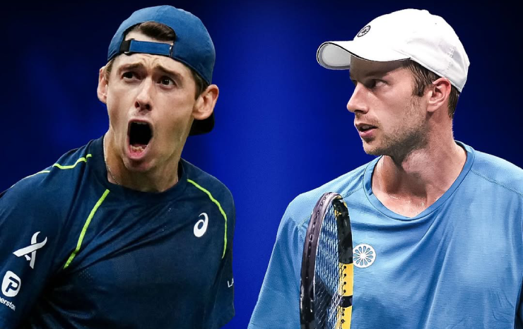 Alex De Minaur chuẩn bị đối đầu Botic Van De Zandschulp tại tứ kết Rotterdam Open 2026