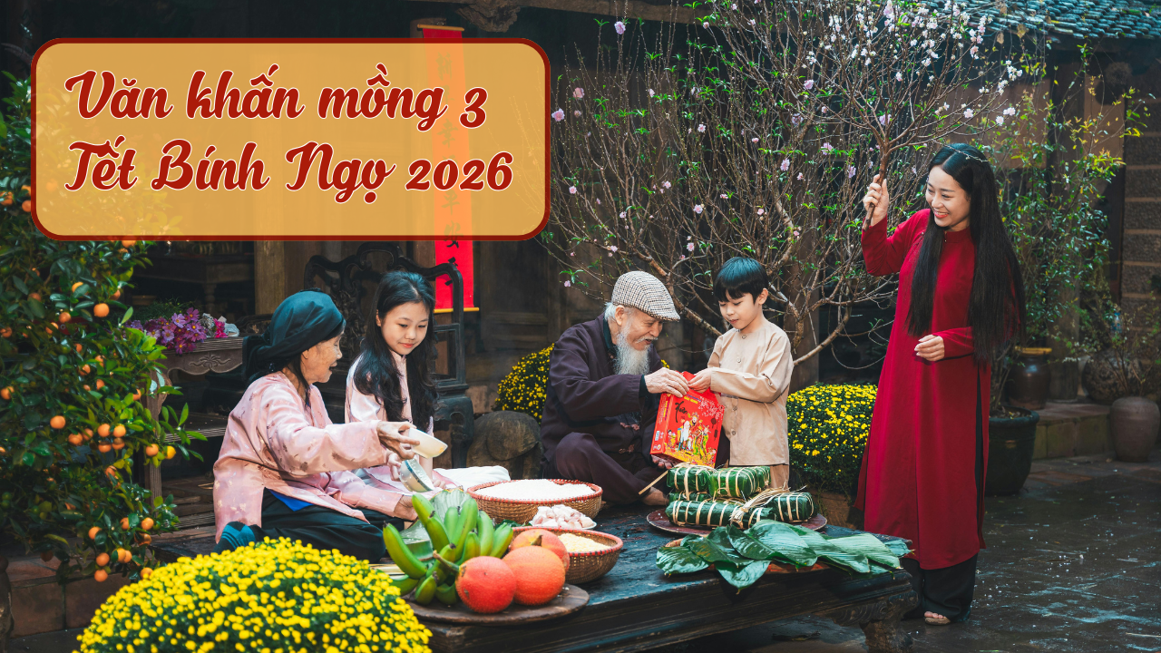 Văn khấn mồng 3 Tết Bính Ngọ 2026
