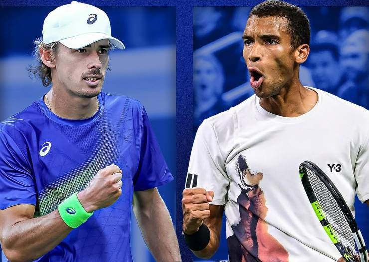 Alex De Minaur và Felix Auger-Aliassime trong trận chung kết Rotterdam Open 2026