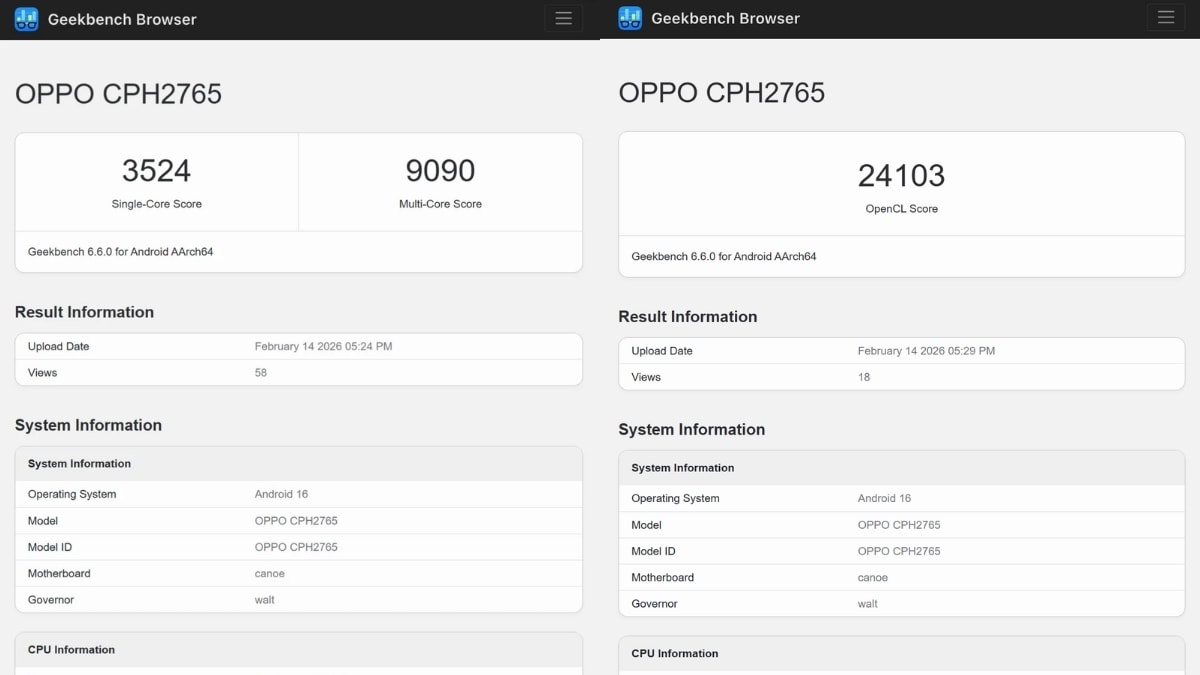 Điểm số đơn nhân, đa nhân và OpenCL của bản Snapdragon 8 Elite Gen 5 giảm hiệu năng