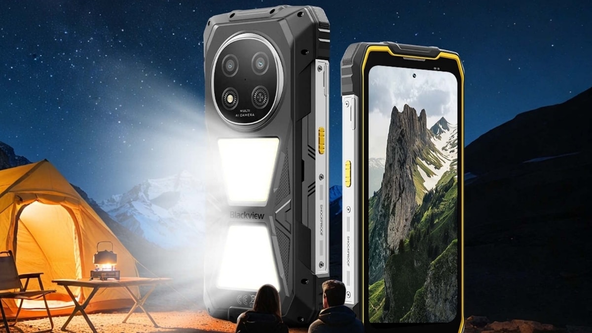 Blackview Rock 2 Pro sở hữu viên pin dung lượng 15.000 mAh và cụm đèn LED 400 lumen