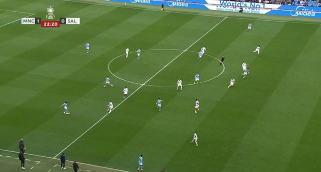 Tình huống dẫn đến bàn thắng không được công nhận của Manchester City ở trận đấu mới đây.
