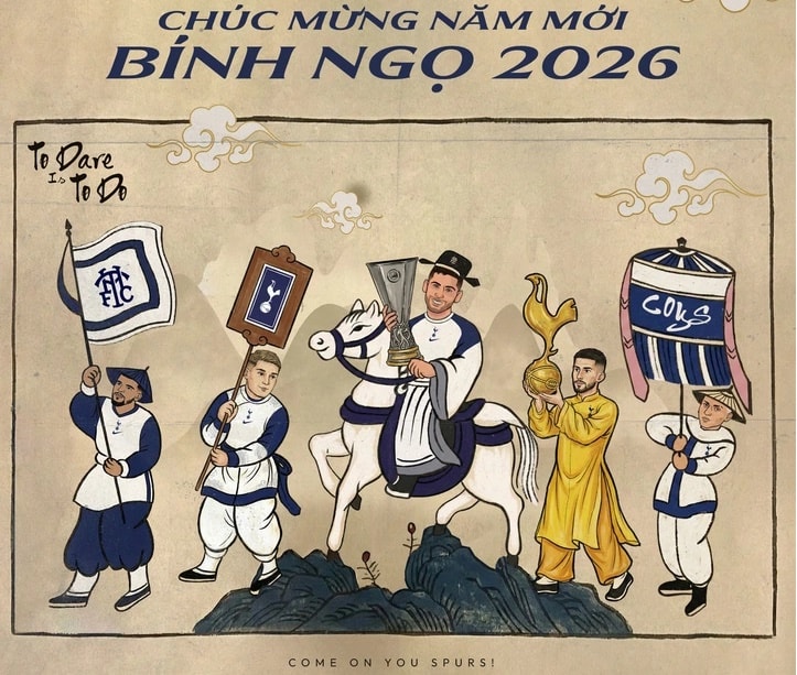 Tottenham là một trong những CLB lớn đã gửi lời chúc Tết đến NHM Việt Nam.