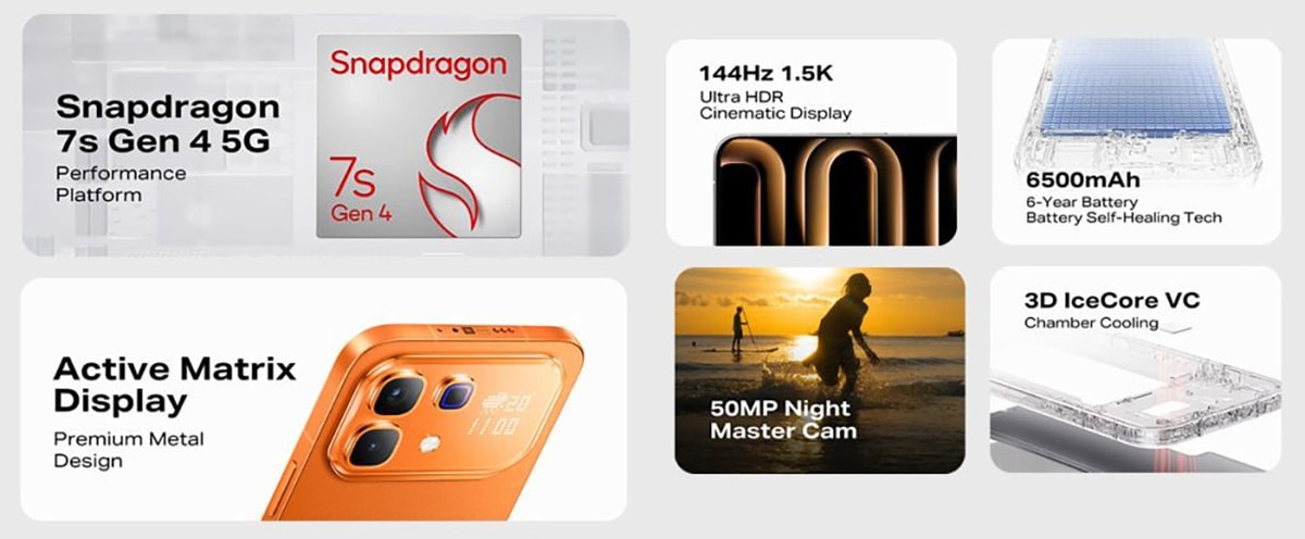 Infinix Note 60, Note 60 Pro có màn hình 144Hz chất lượng