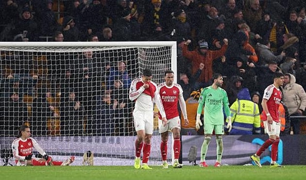 Arsenal kiểm soát trận đấu nhưng không thể bảo toàn tỷ số.