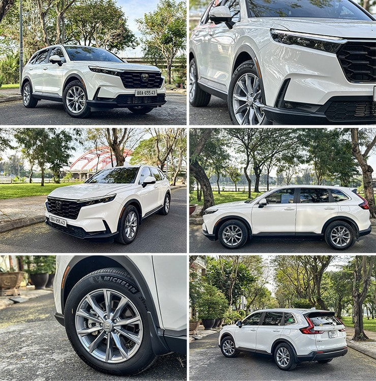 Cận cảnh đầu xe Honda CR-V với lưới tản nhiệt lục giác