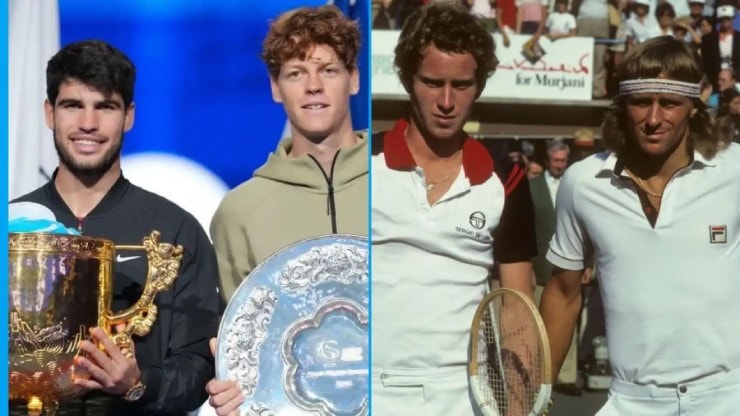 Alcaraz và Sinner làm gợi nhớ tới thời kỳ thống trị tennis của McEnroe và Borg