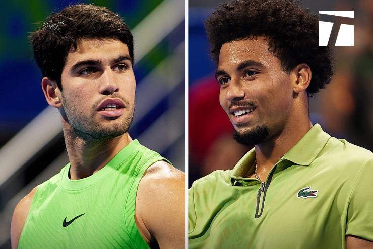 Carlos Alcaraz và Arthur Fils trong trận chung kết ATP 500 Qatar Open