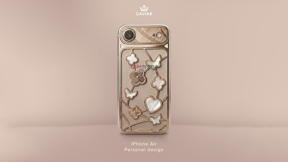 iPhone Air bản tùy chỉnh của Caviar với chi tiết vàng 24k