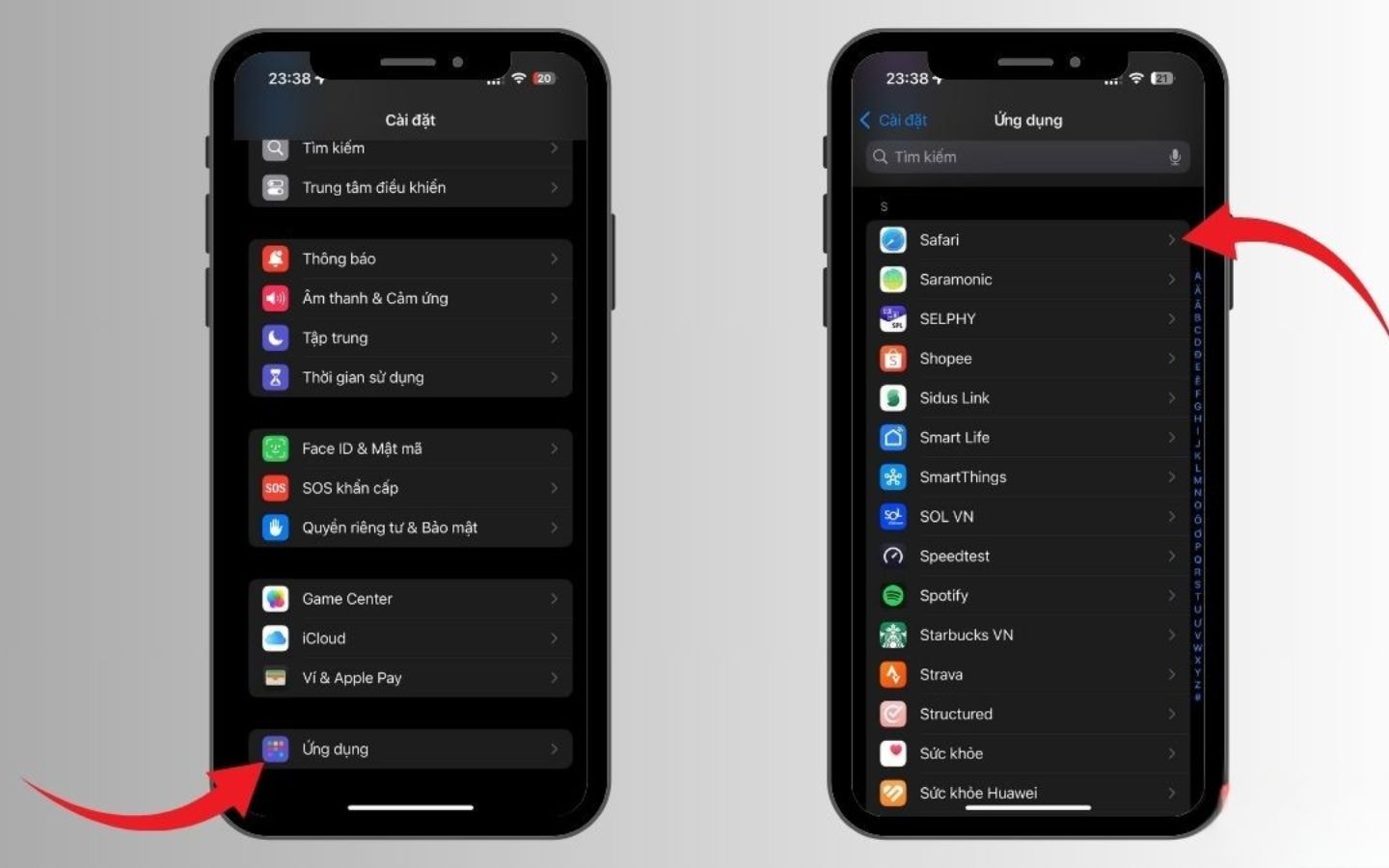Cách xóa lịch sử Safari trên iPhone và iPad bằng ứng dụng Cài đặt