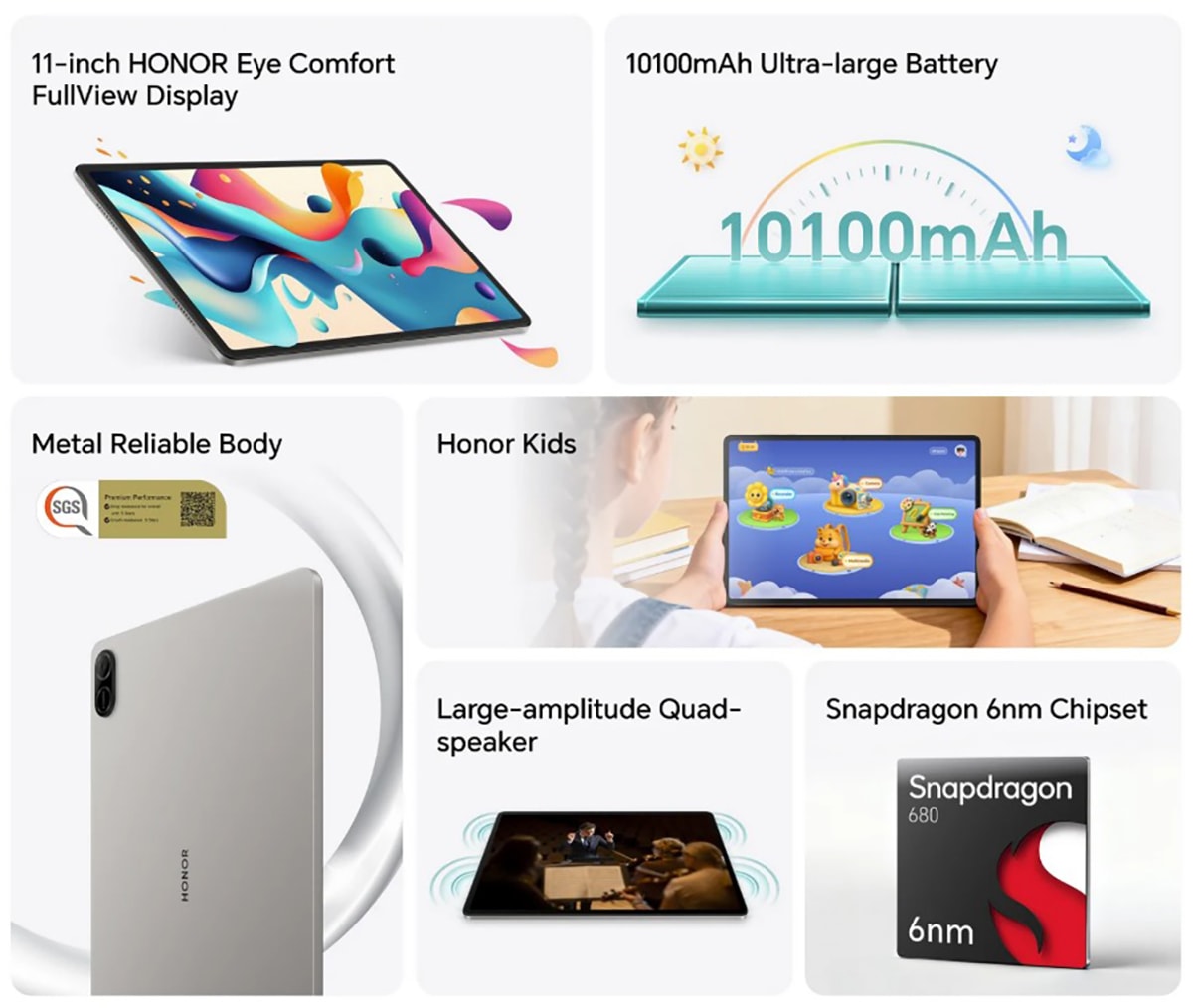 Các tính năng chính của máy tính bảng HONOR Pad X8b