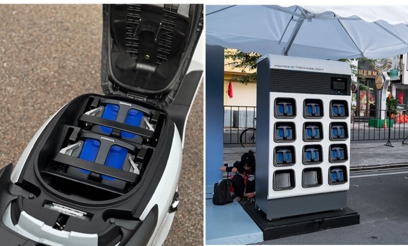 Hệ thống đổi pin trên Honda CUV e: