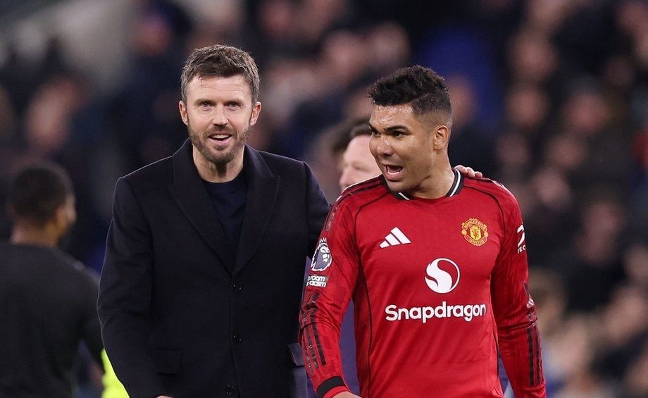 Casemiro thi đấu nỗ lực trong màu áo Manchester United tại Goodison Park