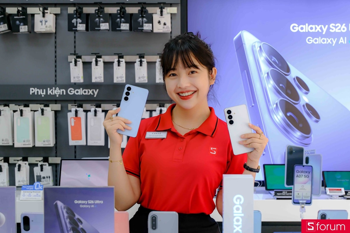 Khu vực trưng bày Galaxy S26 Series tại CellphoneS
